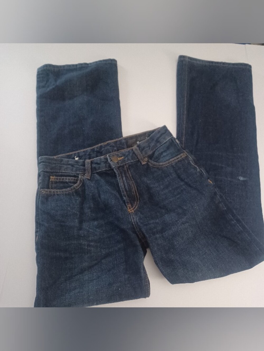 Zara Straight Leg Distressed Back Jeans Sz 0